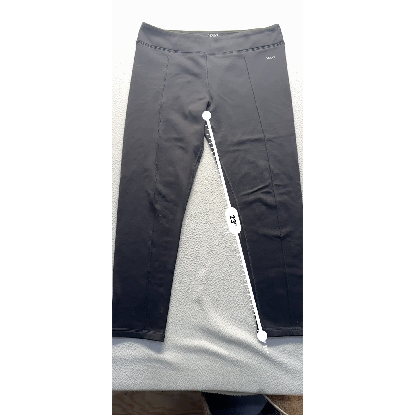 Vogo Athletica Black Stretch Leggings L Polyester Spandex Activewear #9658