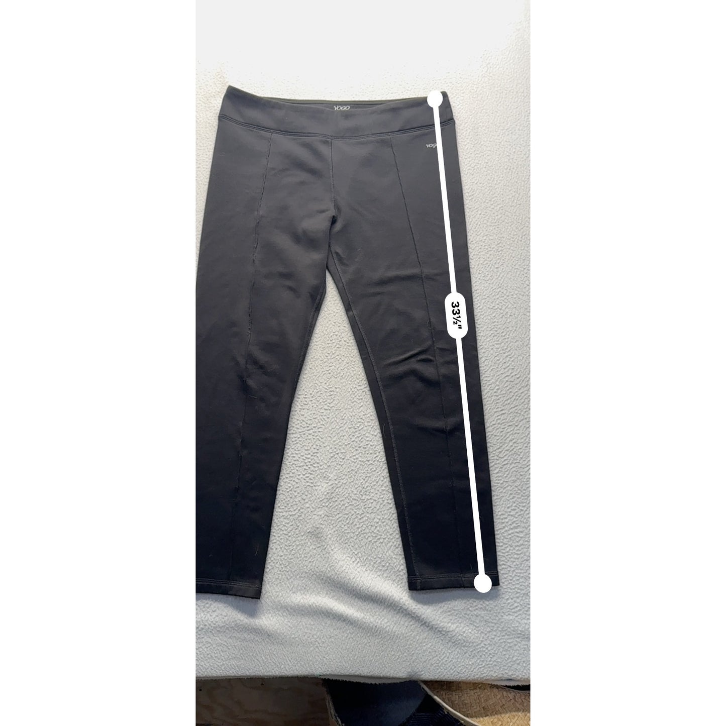 Vogo Athletica Black Stretch Leggings L Polyester Spandex Activewear #9658
