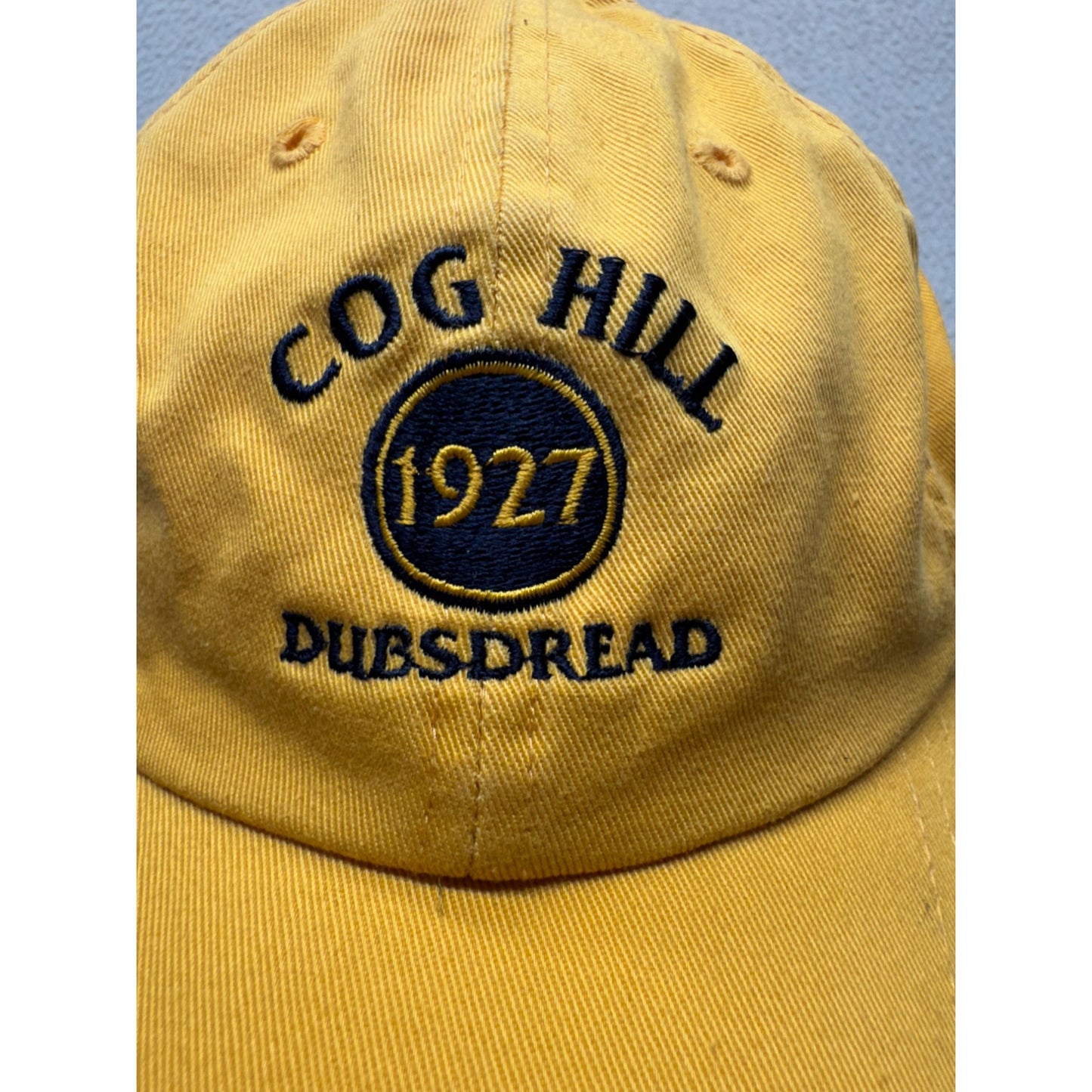 Cog Hill 1927 Dubsdread Yellow Adjustable Baseball Cap Embroidered Logo #35B