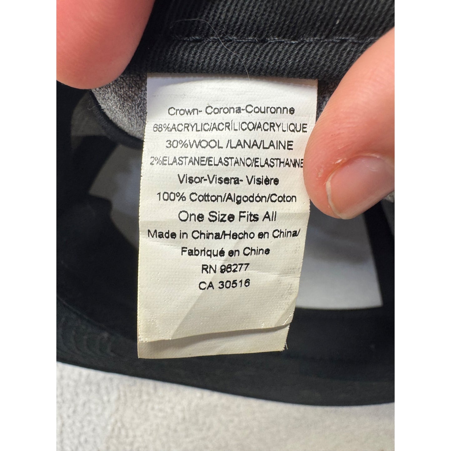 Vans Gray & Black Snapback Hat With "Off The Wall" Logo One Size Fits All #9699
