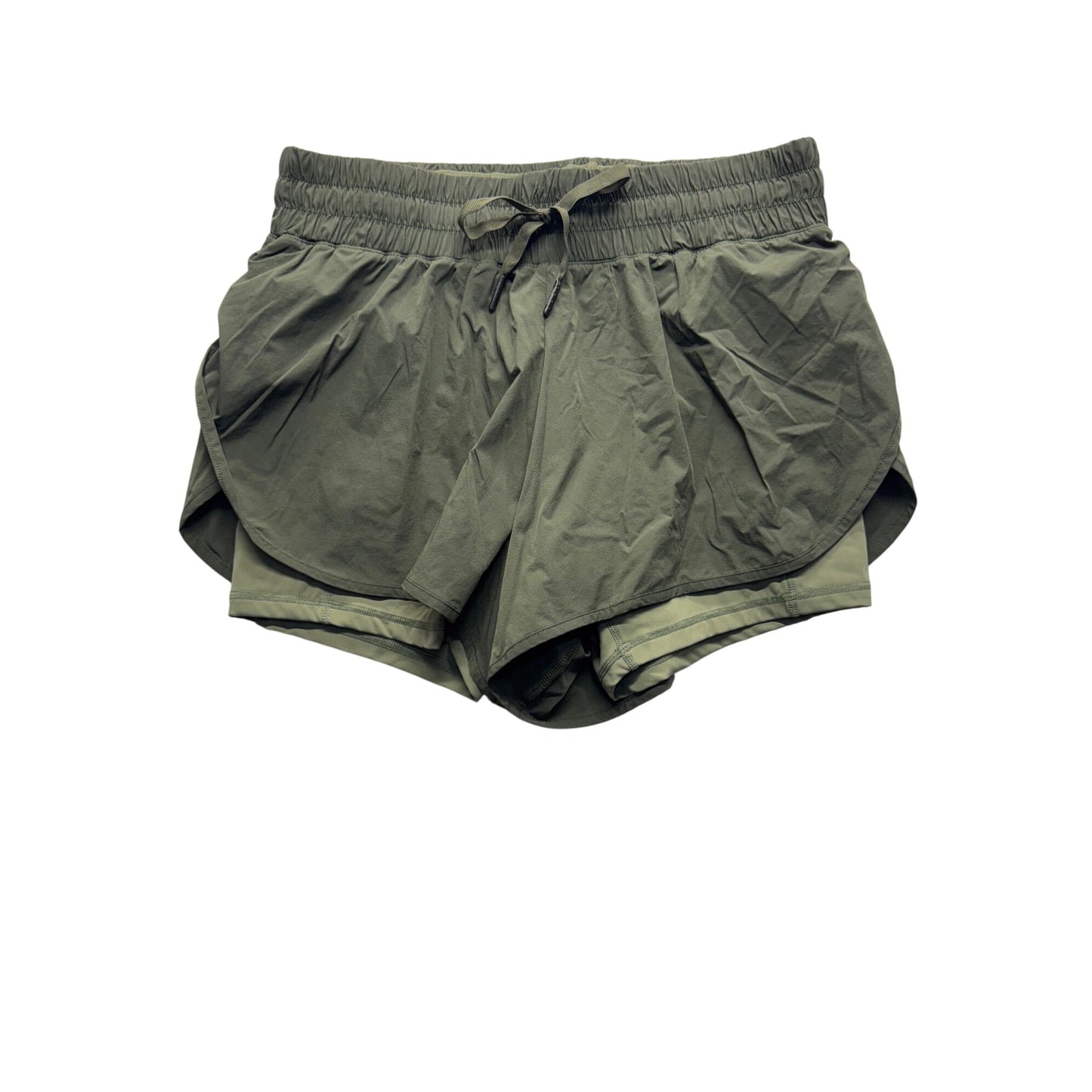 Adoddos Green Active Running Shorts With Liner Elastic Waist Drawstring M #9656