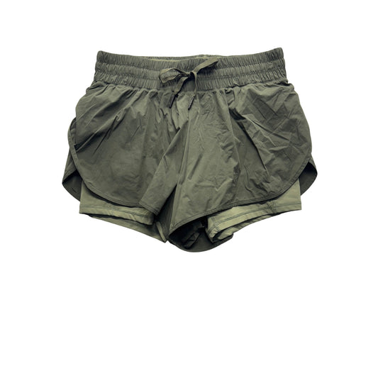 Adoddos Green Active Running Shorts With Liner Elastic Waist Drawstring M #9656