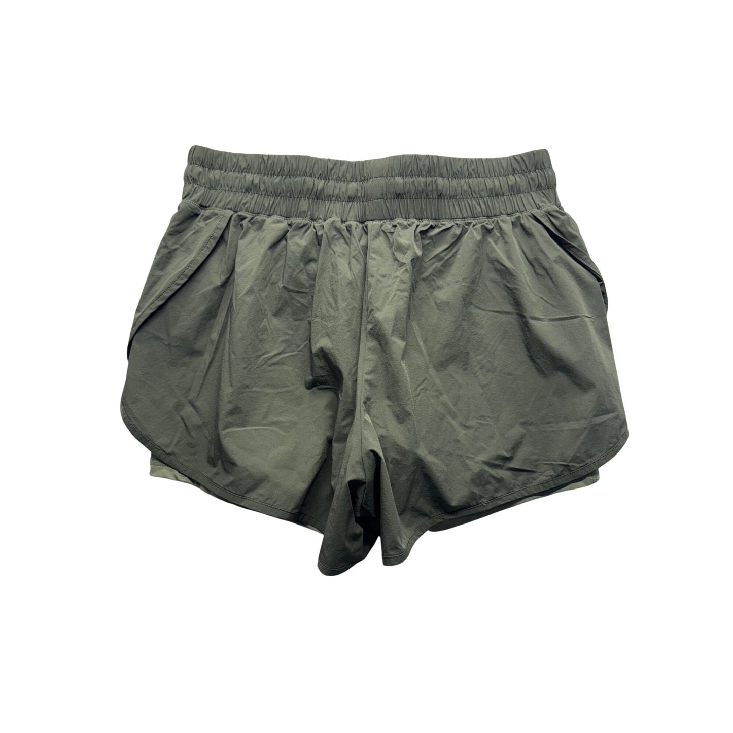 Adoddos Green Active Running Shorts With Liner Elastic Waist Drawstring M #9656