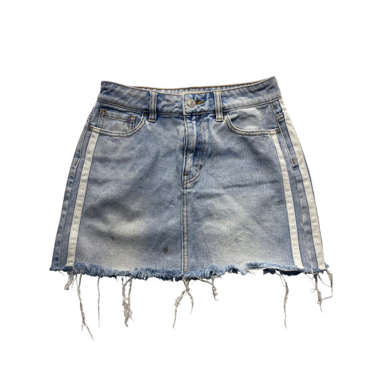 PacSun Denim Mini Skirt W/ Frayed Hem #5676