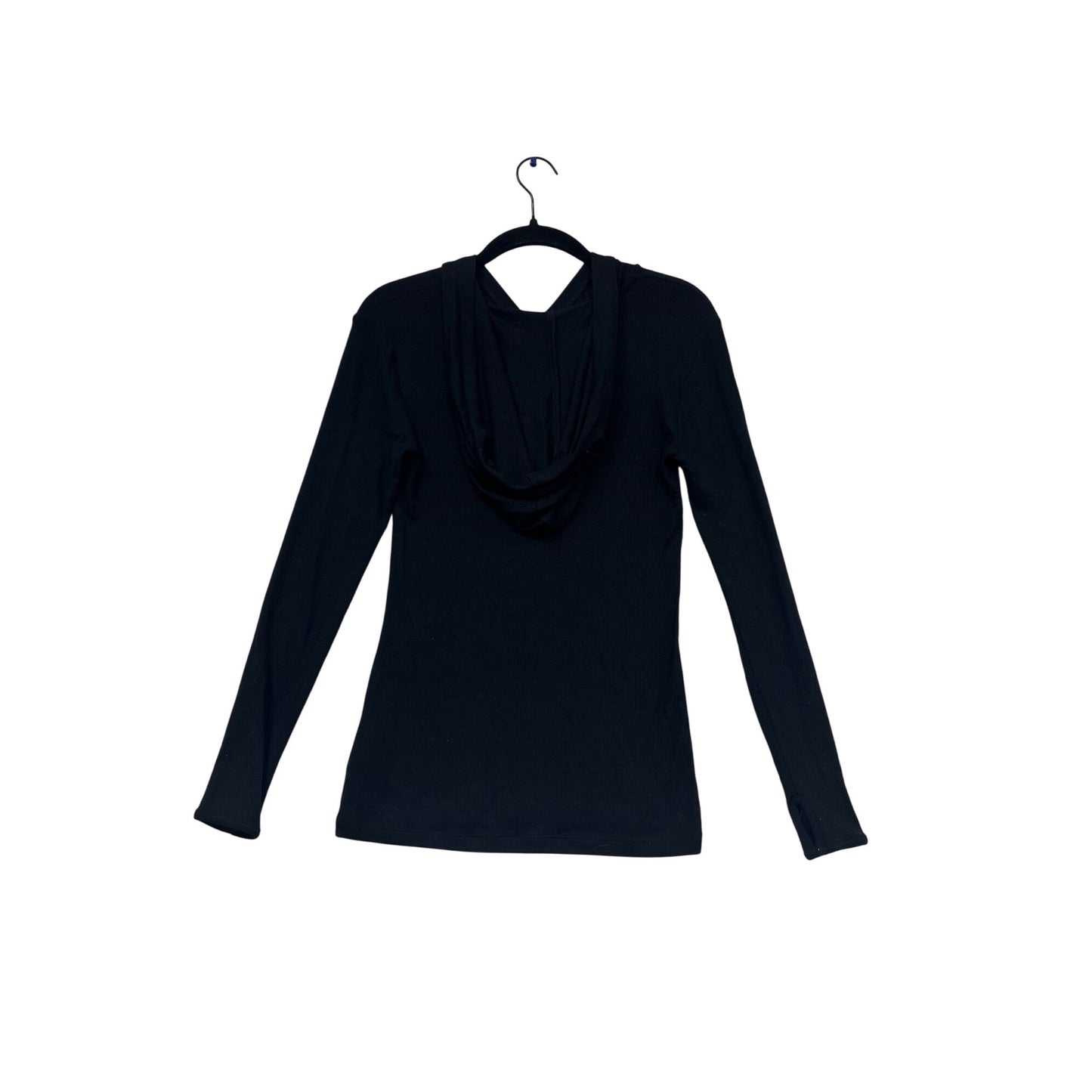 Pure Barre XS Black Long Sleeve Hooded Top #958A