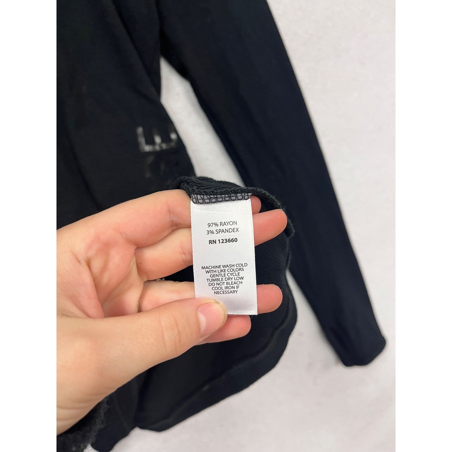 Pure Barre XS Black Long Sleeve Hooded Top #958A