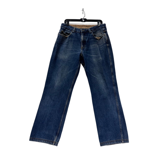 Duluth Trading Co Mens Relaxed Fit Blue Jeans 34x32 100% Cotton Denim #10A