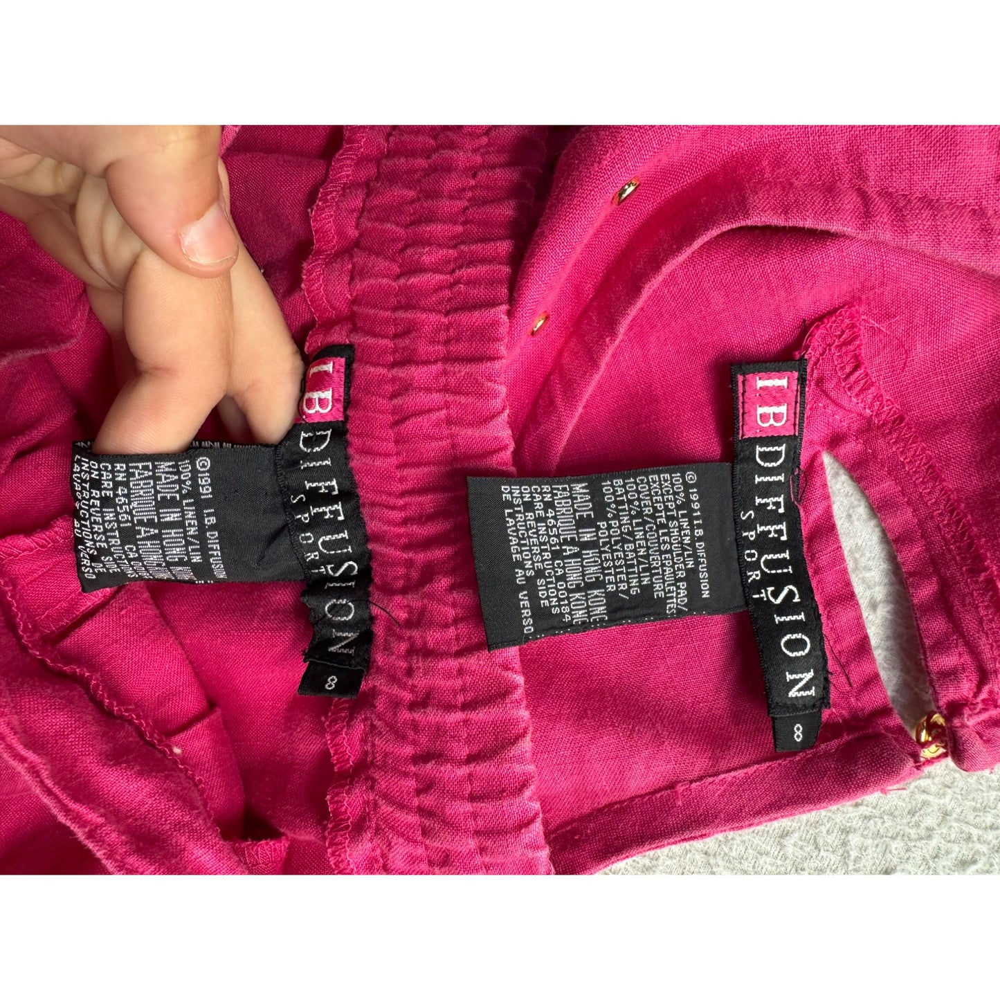 Bright Pink Studded Short Sleeve Lounge Set With Elastic Waist #56B