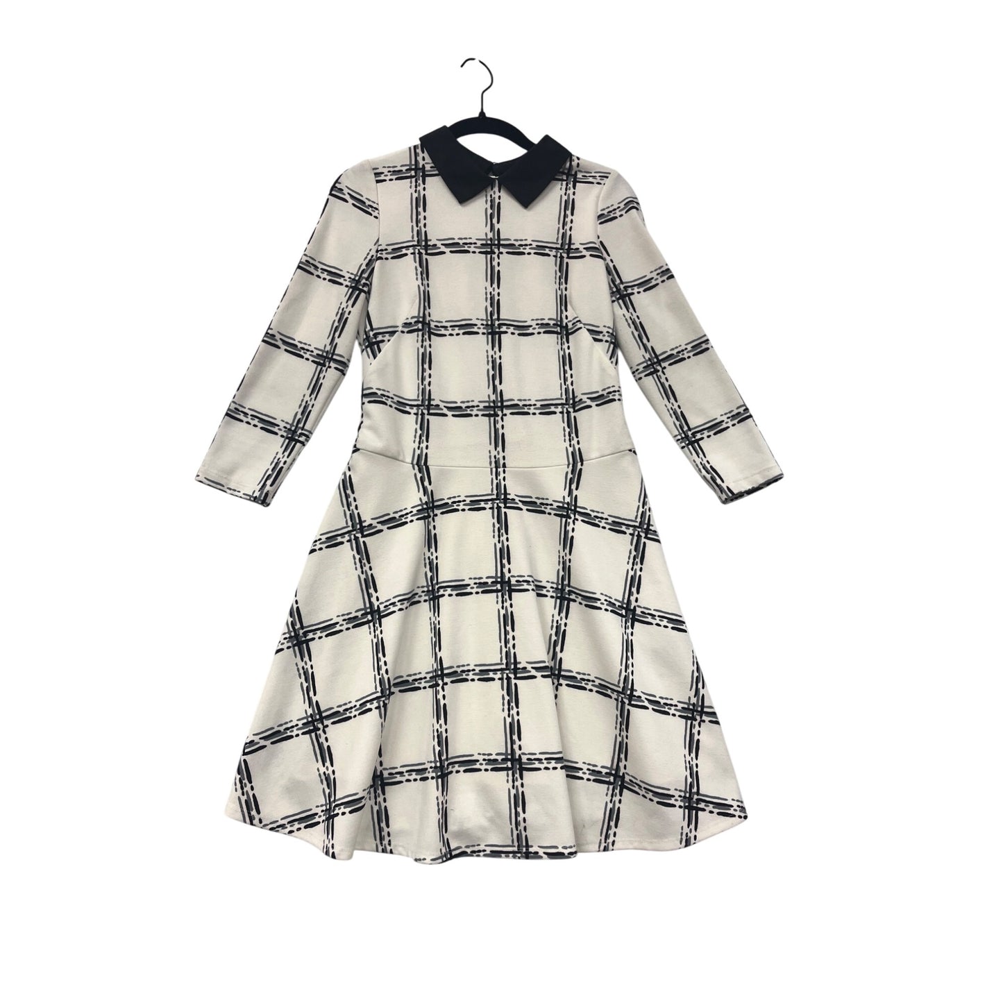 Eliza J 2P Black & White Plaid A-Line Dress #8458