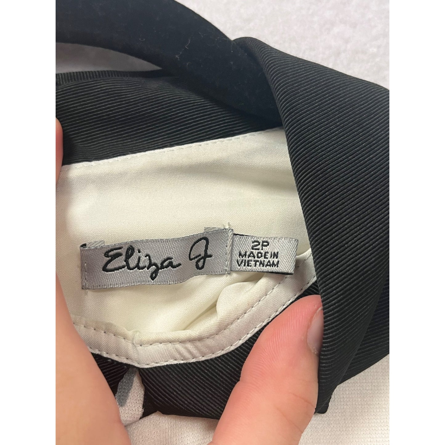 Eliza J 2P Black & White Plaid A-Line Dress #8458