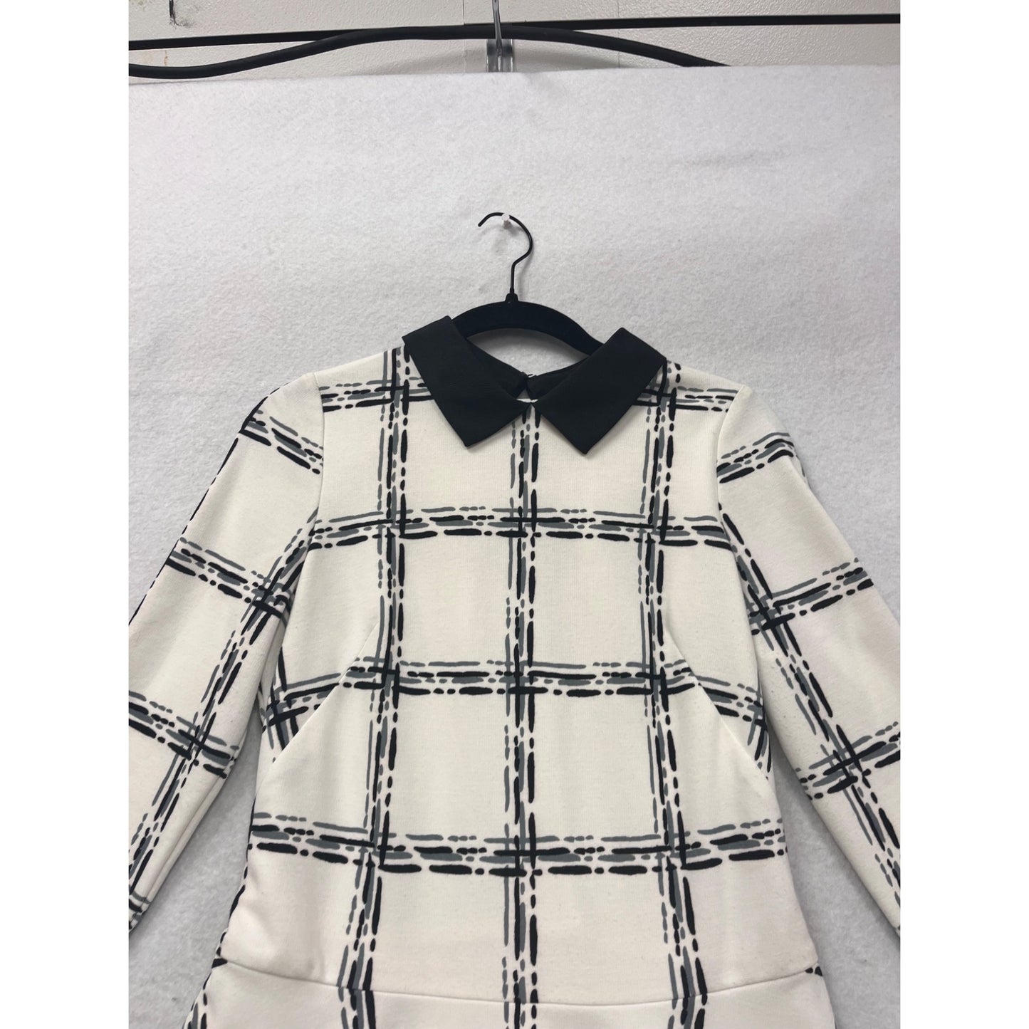 Eliza J 2P Black & White Plaid A-Line Dress #8458