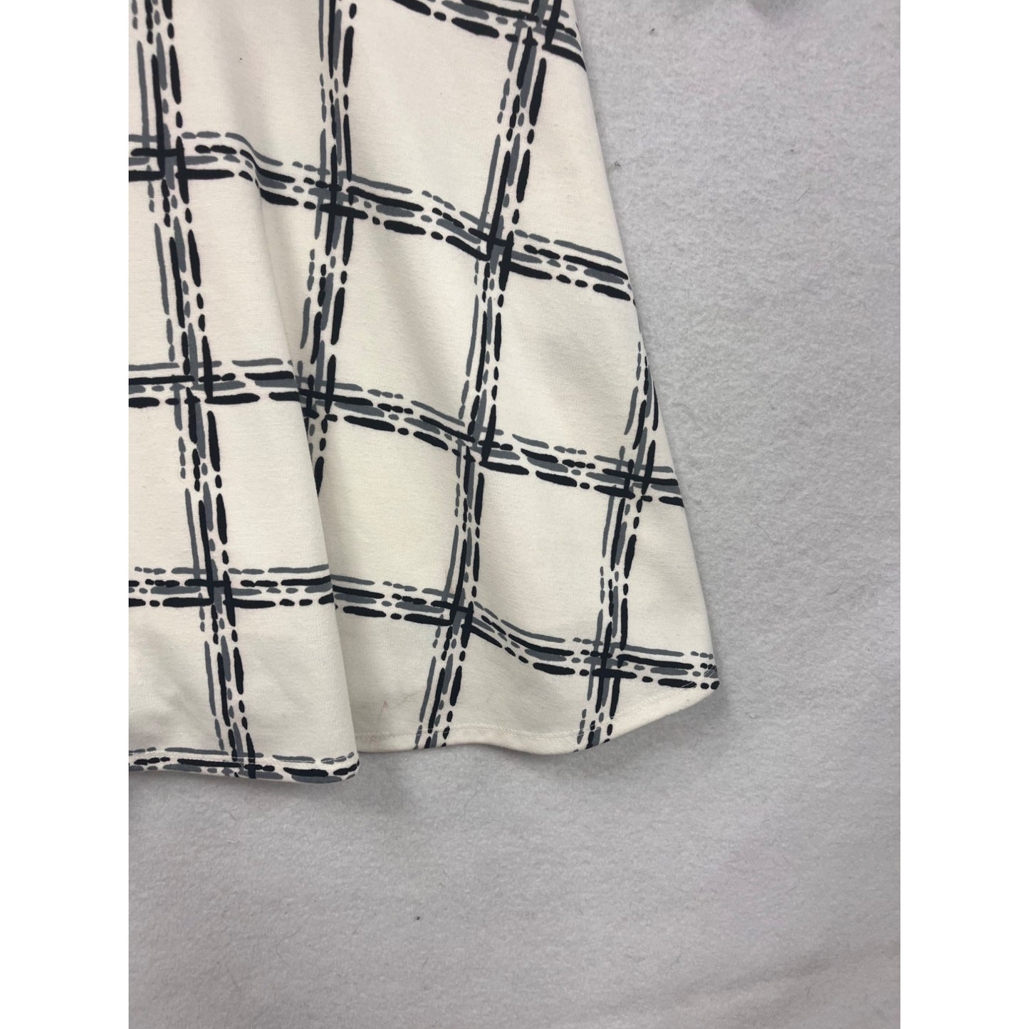 Eliza J 2P Black & White Plaid A-Line Dress #8458