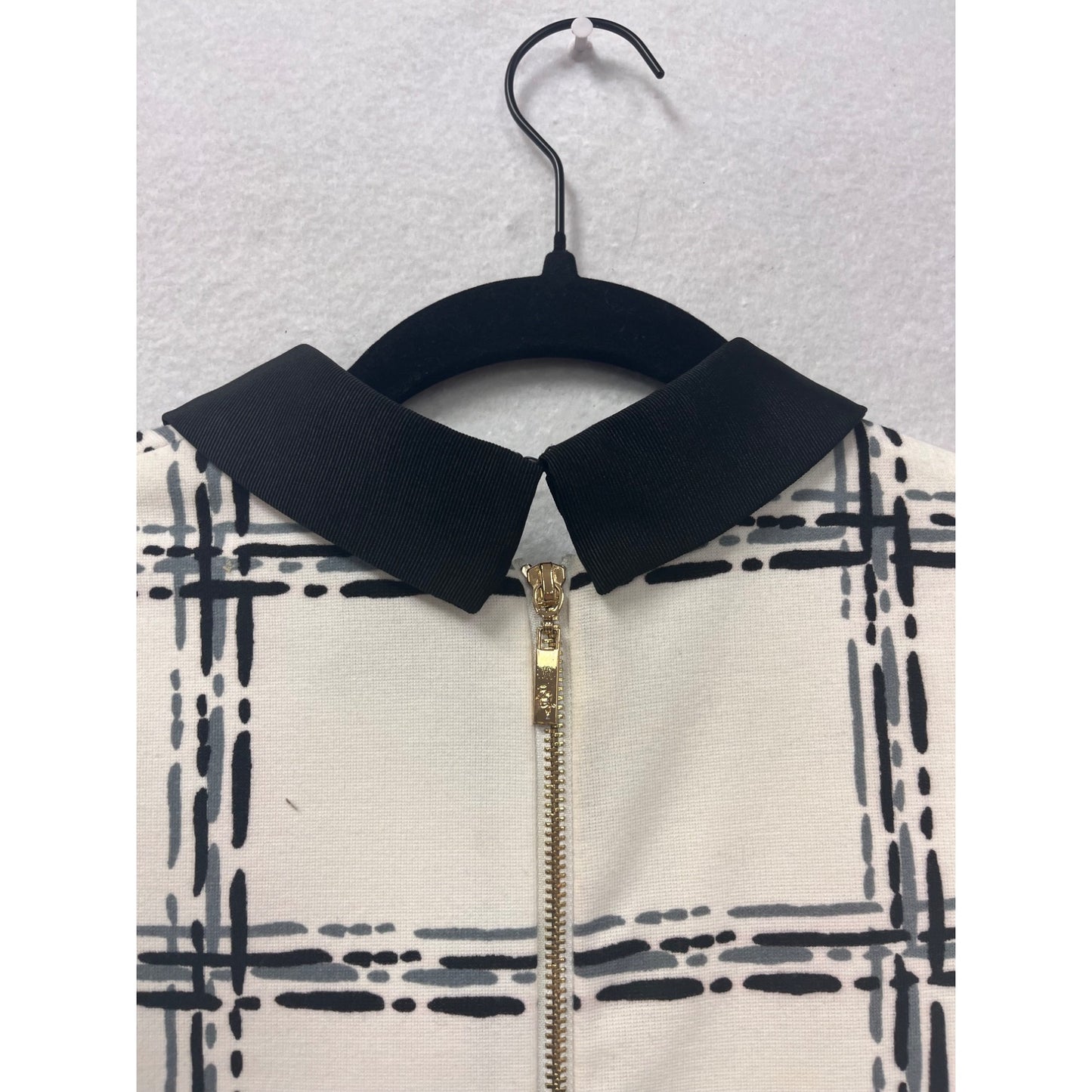 Eliza J 2P Black & White Plaid A-Line Dress #8458