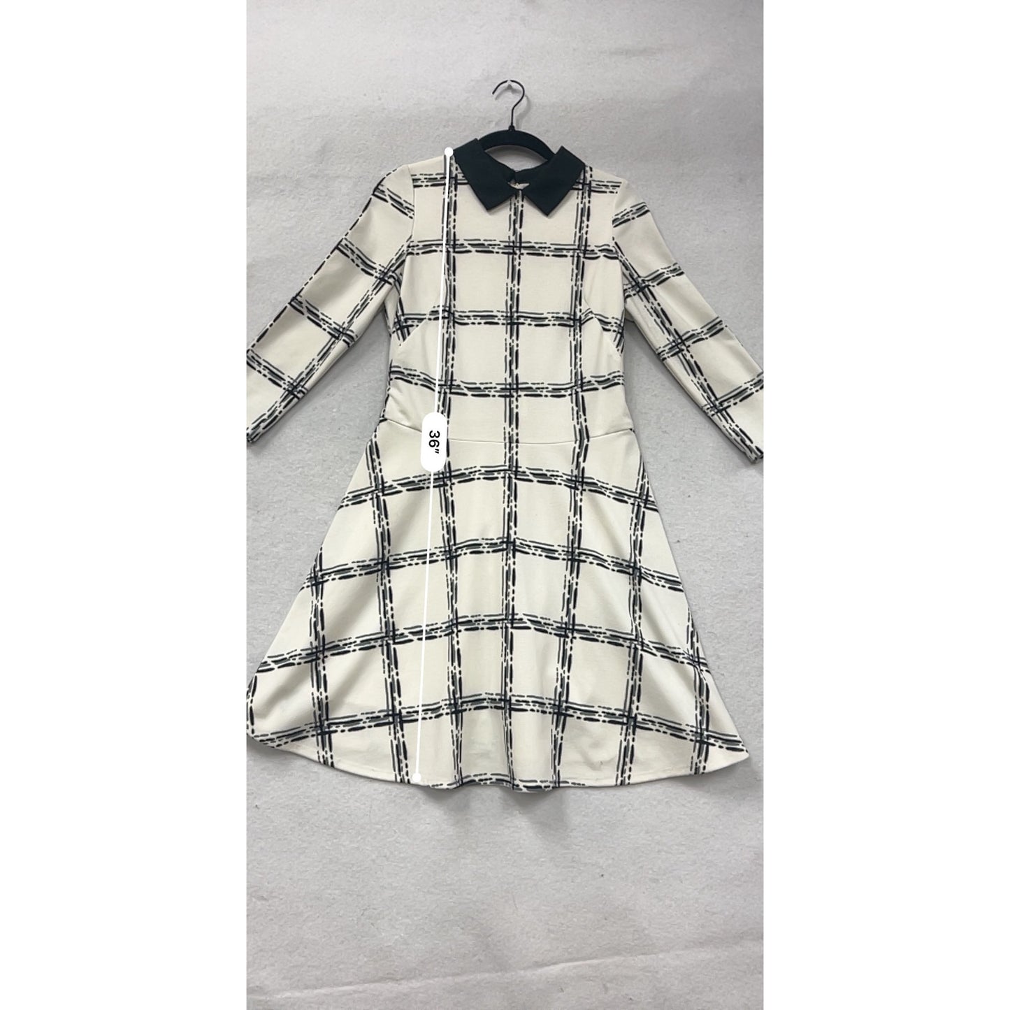 Eliza J 2P Black & White Plaid A-Line Dress #8458