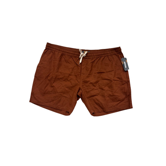 Living Blend Brown Linen Blend Shorts Sz M #716A