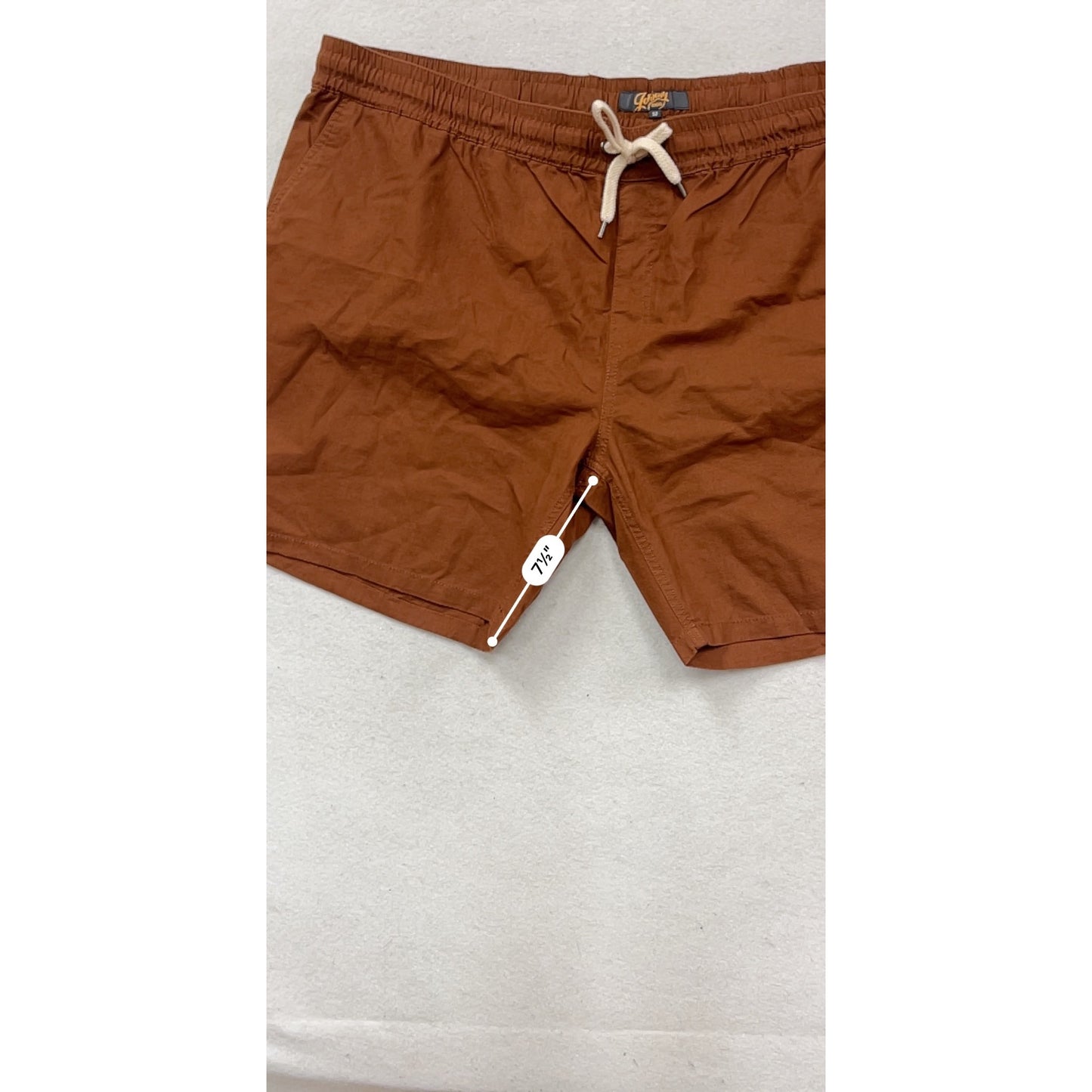 Living Blend Brown Linen Blend Shorts Sz M #716A