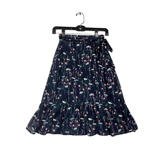 Roolee XS Floral Ruffle Midi Skirt #409A