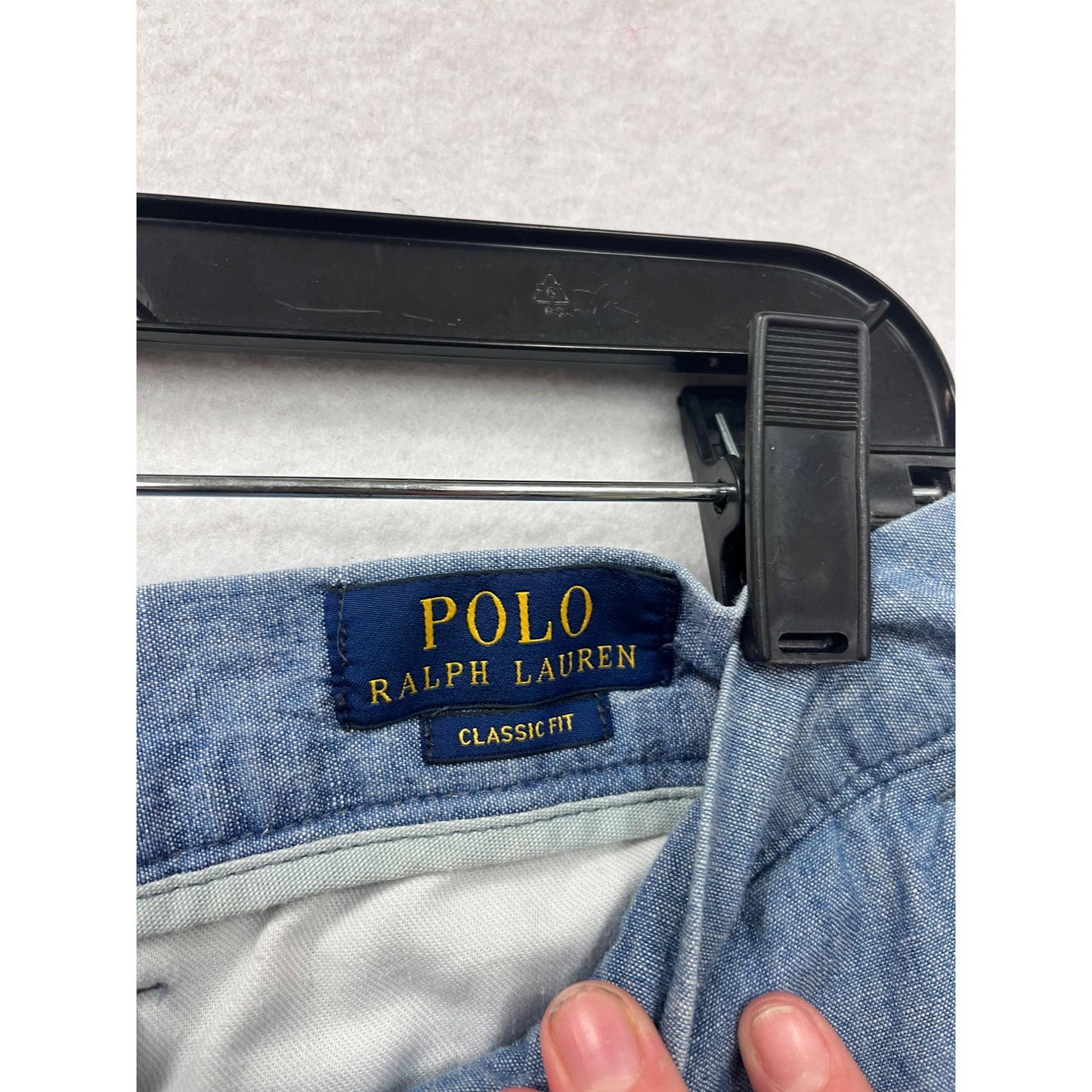 Polo Ralph Lauren Mens Classic Fit Chambray Cotton Shorts Size 31 #6768