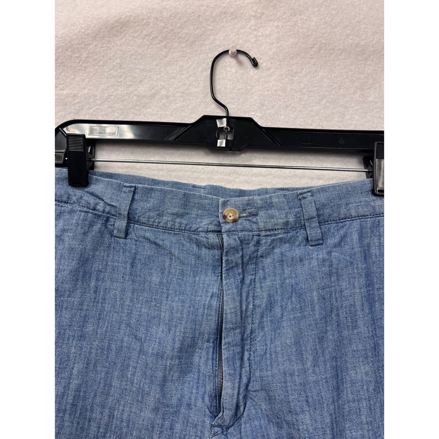 Polo Ralph Lauren Mens Classic Fit Chambray Cotton Shorts Size 31 #6768