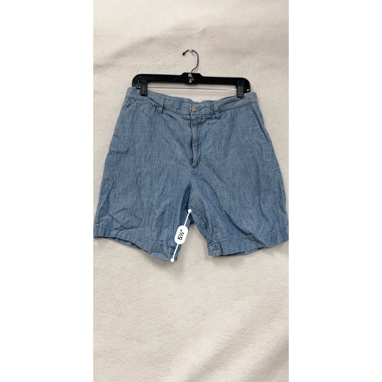 Polo Ralph Lauren Mens Classic Fit Chambray Cotton Shorts Size 31 #6768