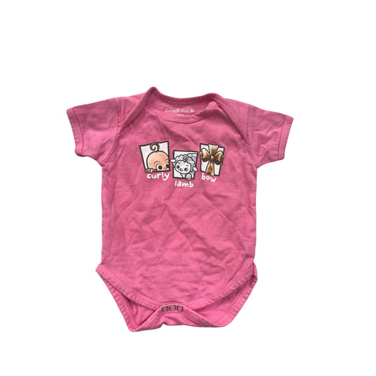 College Kids Pink Baby Romper 0-3M #8861