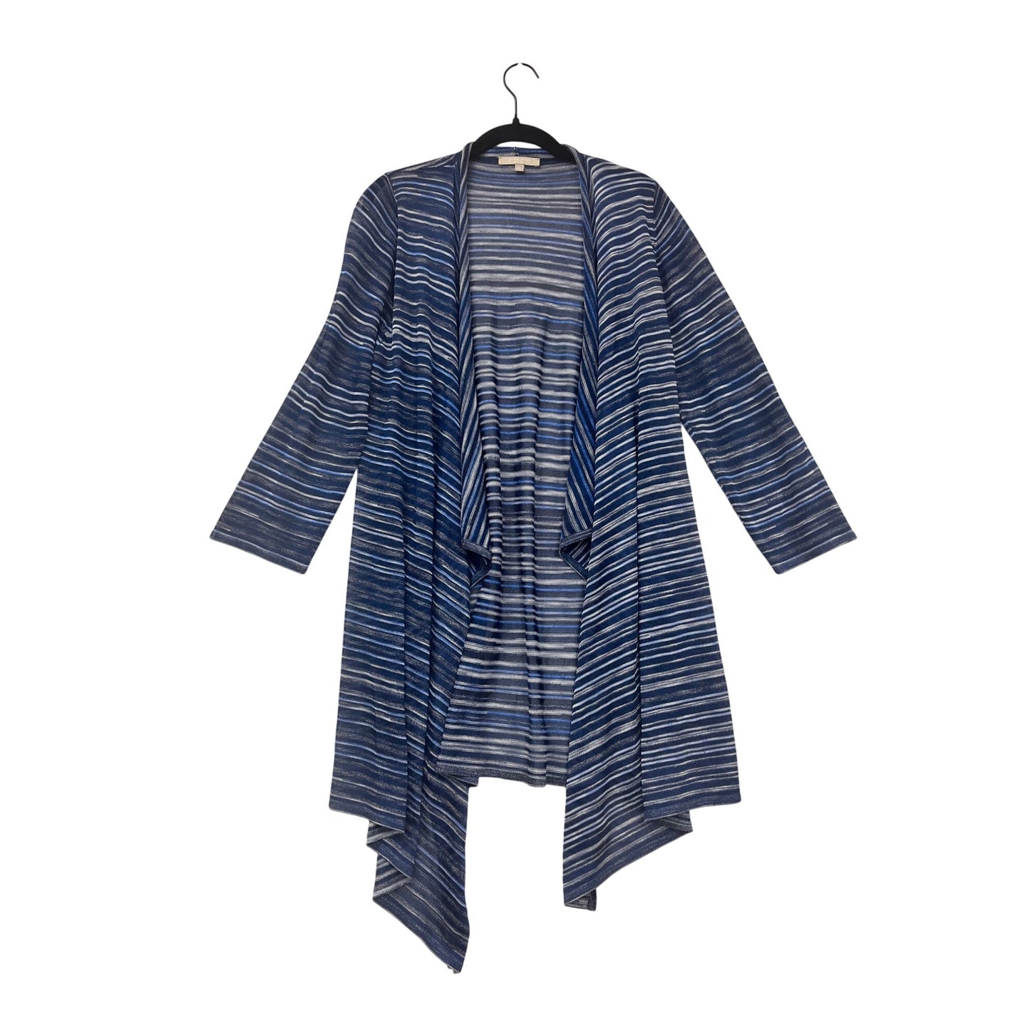 Joan Vass Womens Striped Open Front Cardigan #8451