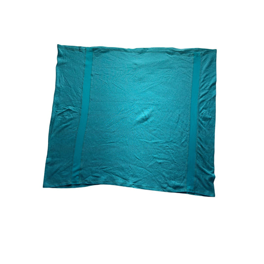 Lululemon Teal Cotton Blend Throw Blanket With Zippered Pocket  #9501