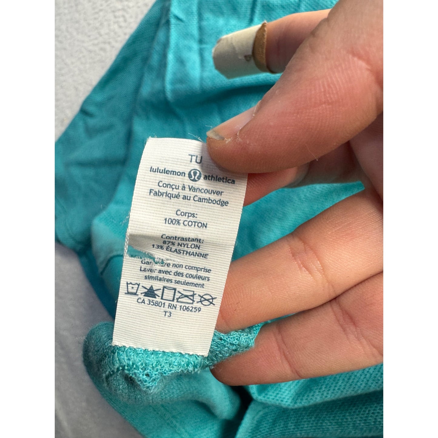 Lululemon Teal Cotton Blend Throw Blanket With Zippered Pocket  #9501