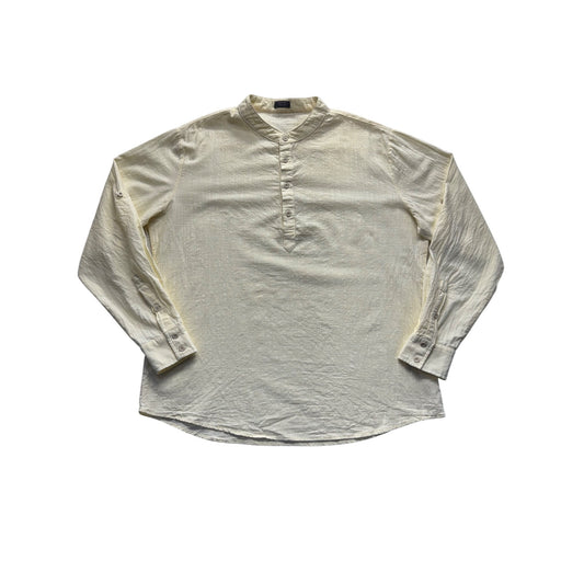 Coofandy Cotton Hemp Henley Shirt Soft Minimalist Casual Button Down #277B