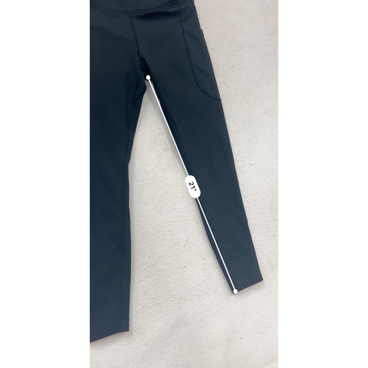Baleaf Black High-Waisted Leggings With Pockets L #8634