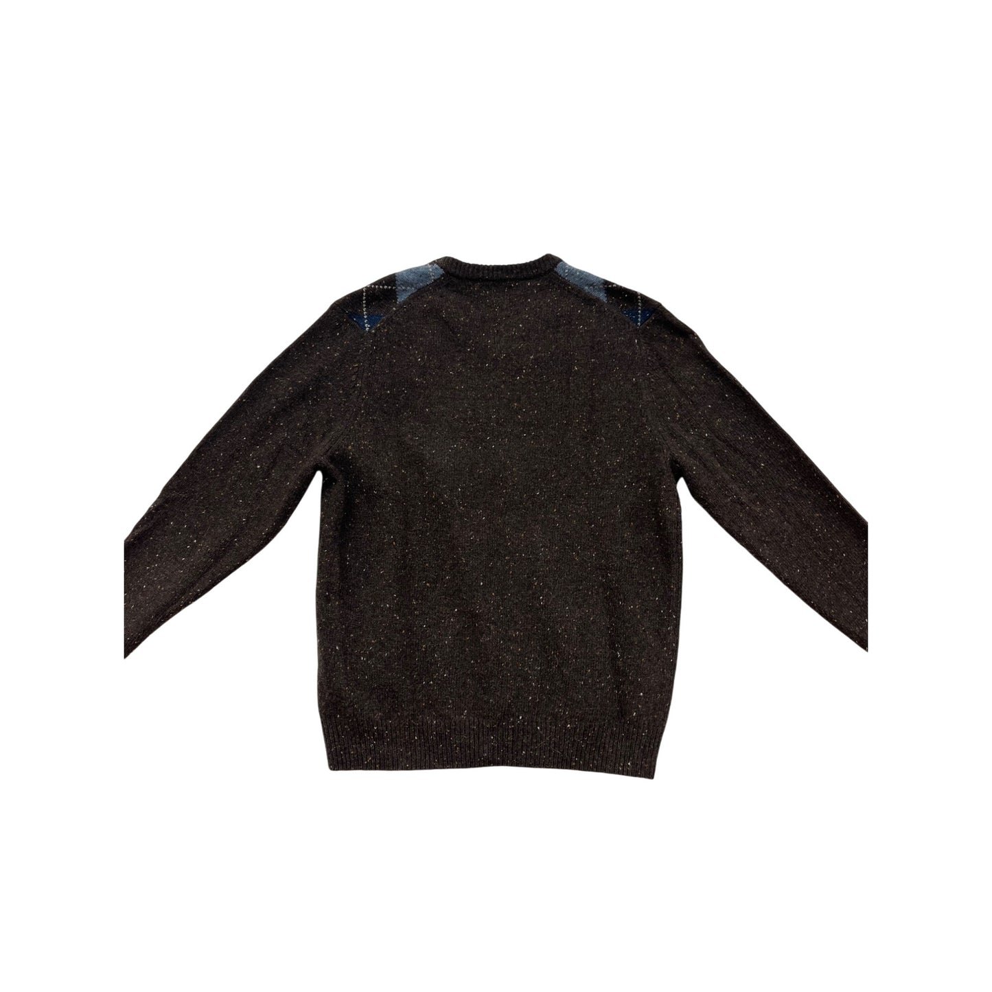 JOS. A. Bank Brown & Blue Argyle Wool Blend Sweater Medium #8824