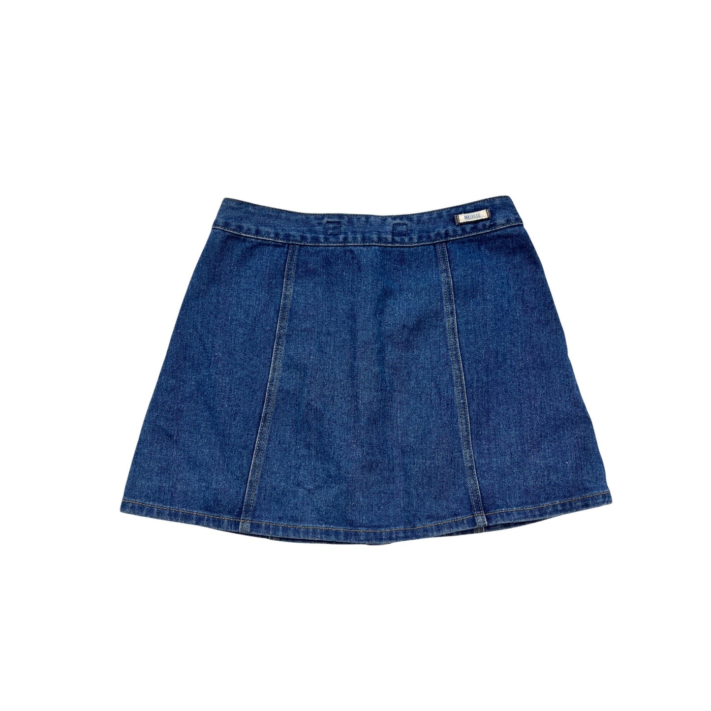 Brandy Melville Blue Denim Button-Front Skirt Size 28 #8574