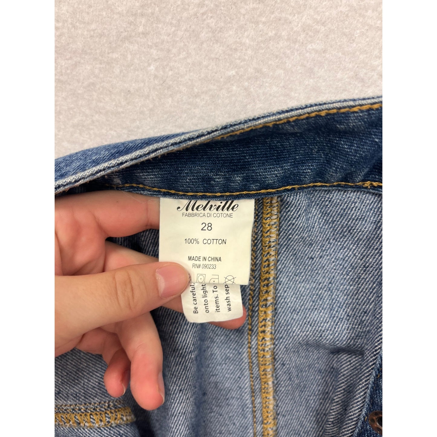 Brandy Melville Blue Denim Button-Front Skirt Size 28 #8574