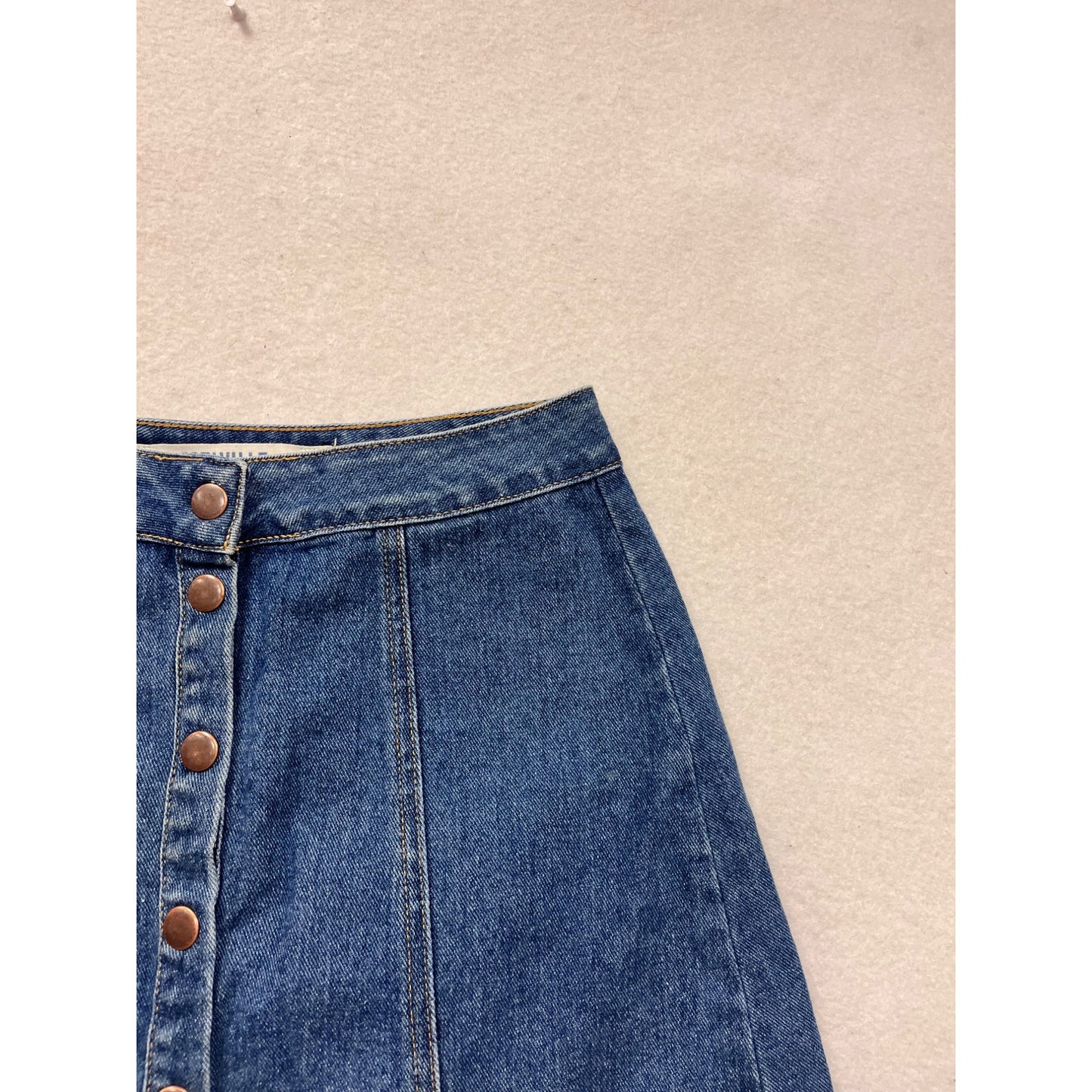 Brandy Melville Blue Denim Button-Front Skirt Size 28 #8574