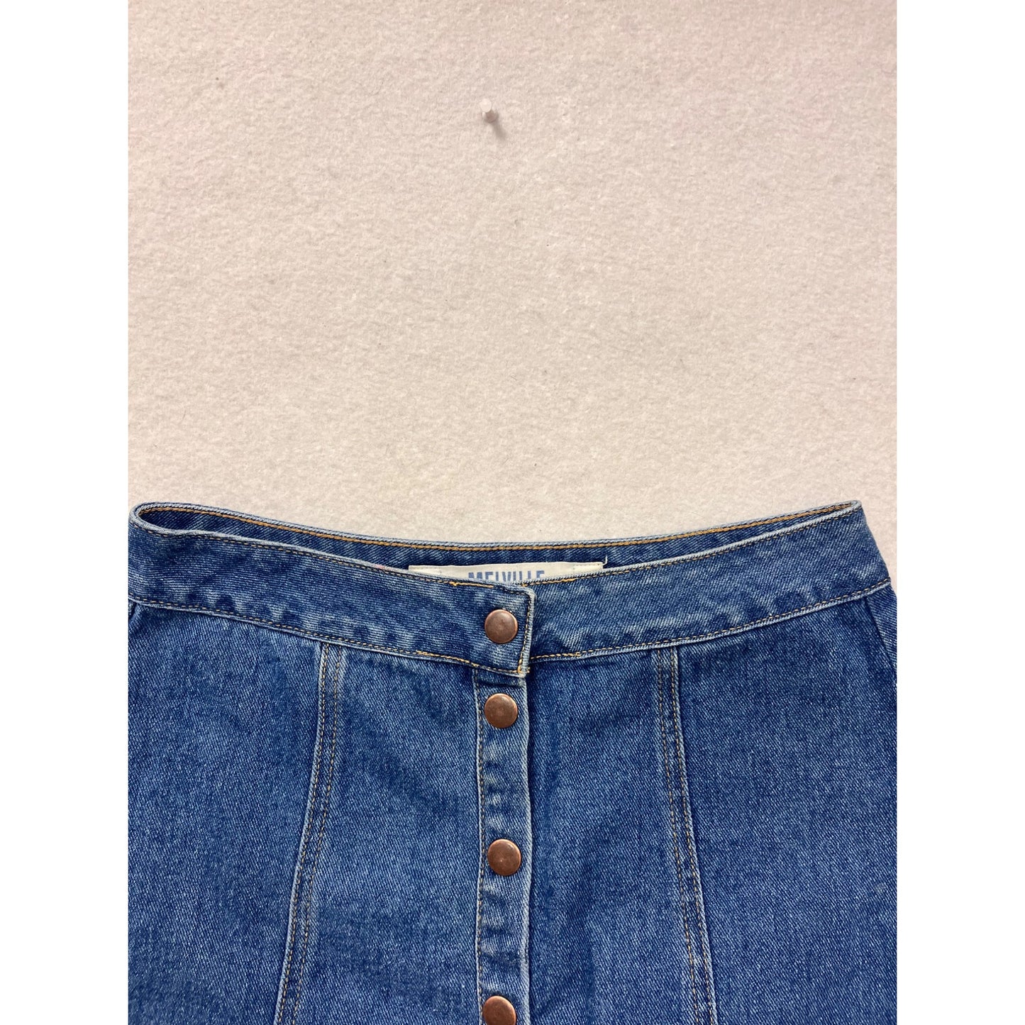 Brandy Melville Blue Denim Button-Front Skirt Size 28 #8574