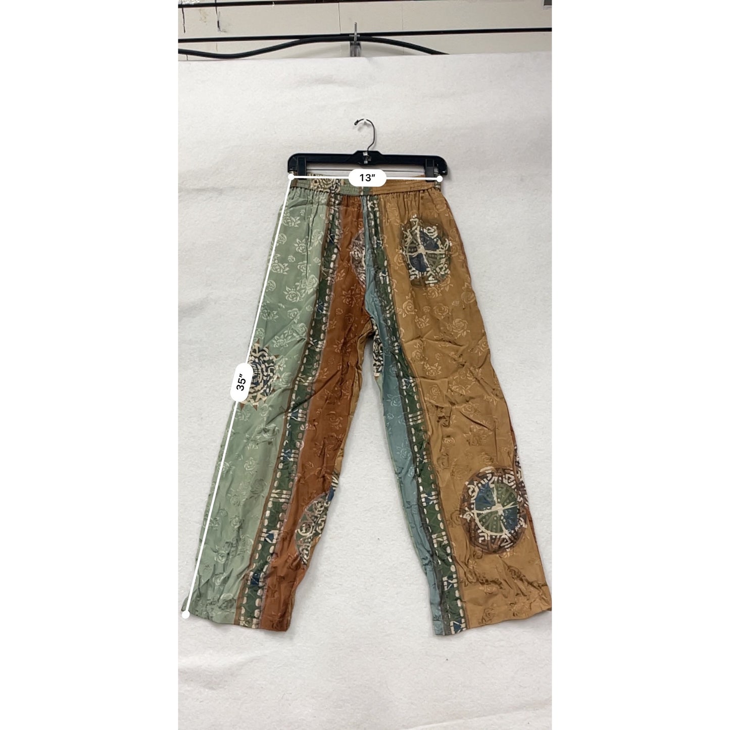 Boho Globe Trotter Medium Patchwork Wide-Leg Pants #8510