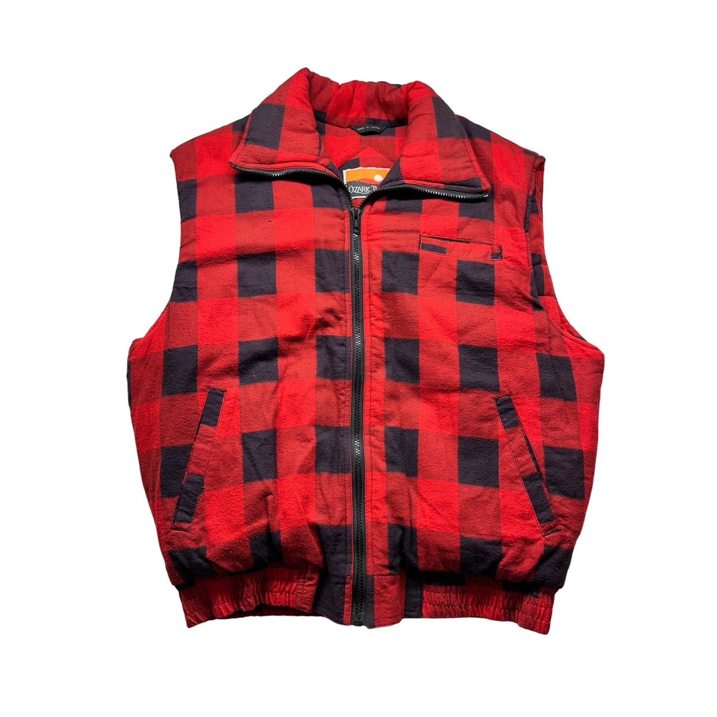 Men’s Vintage Ozark Trails Red & Black Buffalo Check Vest #2766