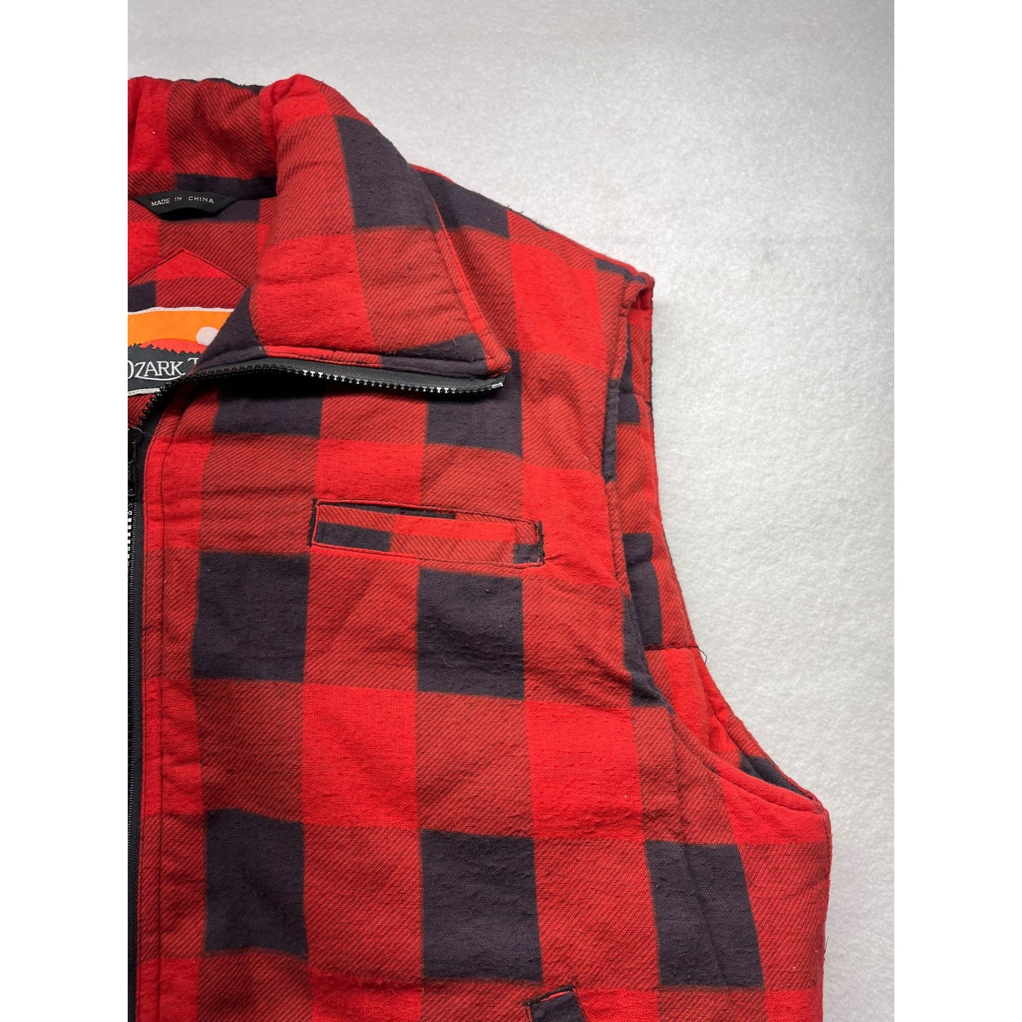 Men’s Vintage Ozark Trails Red & Black Buffalo Check Vest #2766