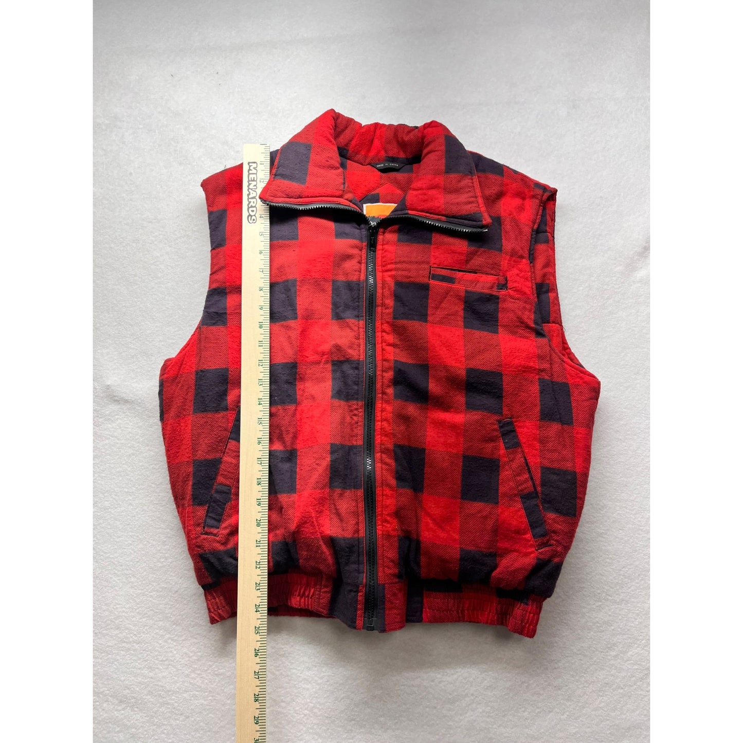 Men’s Vintage Ozark Trails Red & Black Buffalo Check Vest #2766