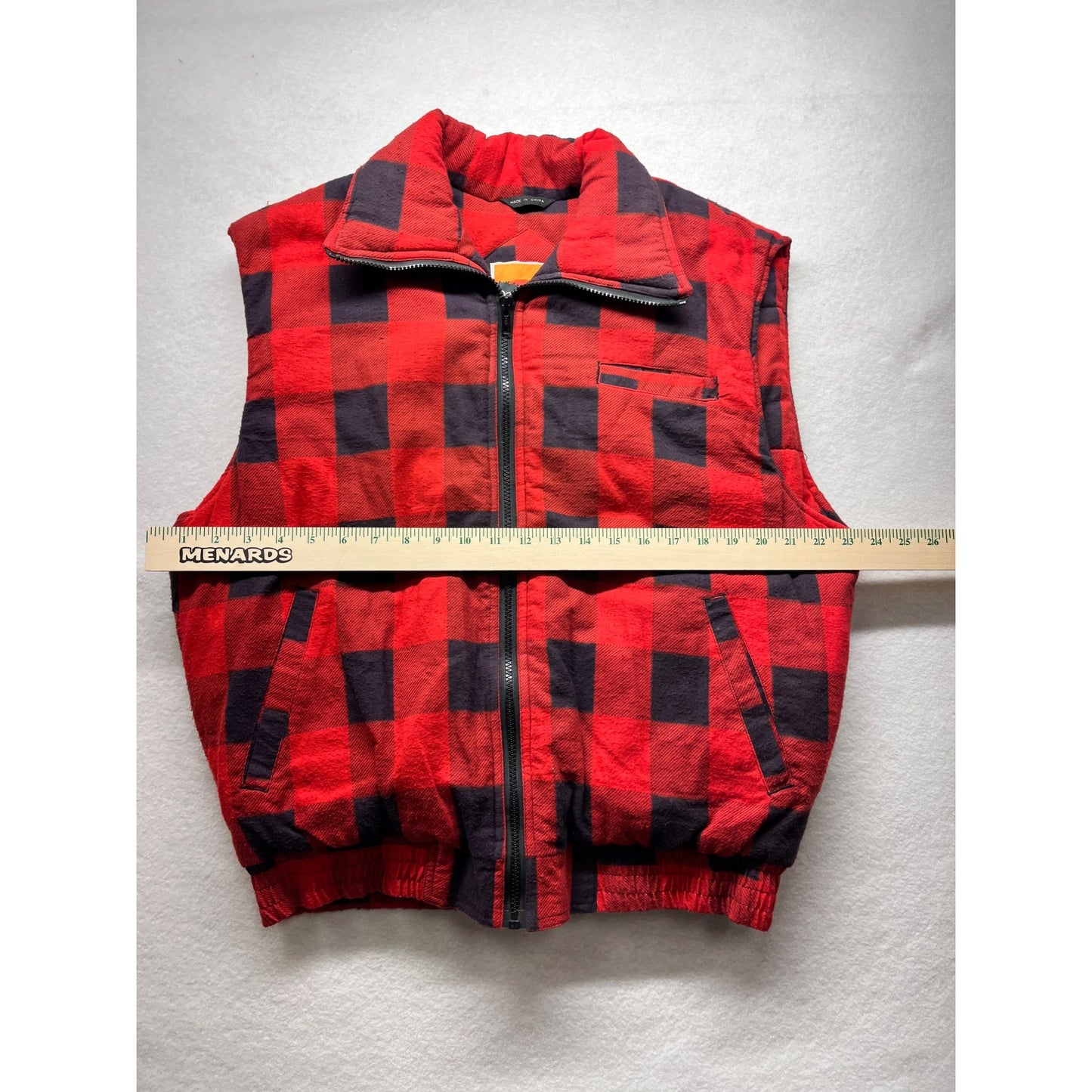 Men’s Vintage Ozark Trails Red & Black Buffalo Check Vest #2766