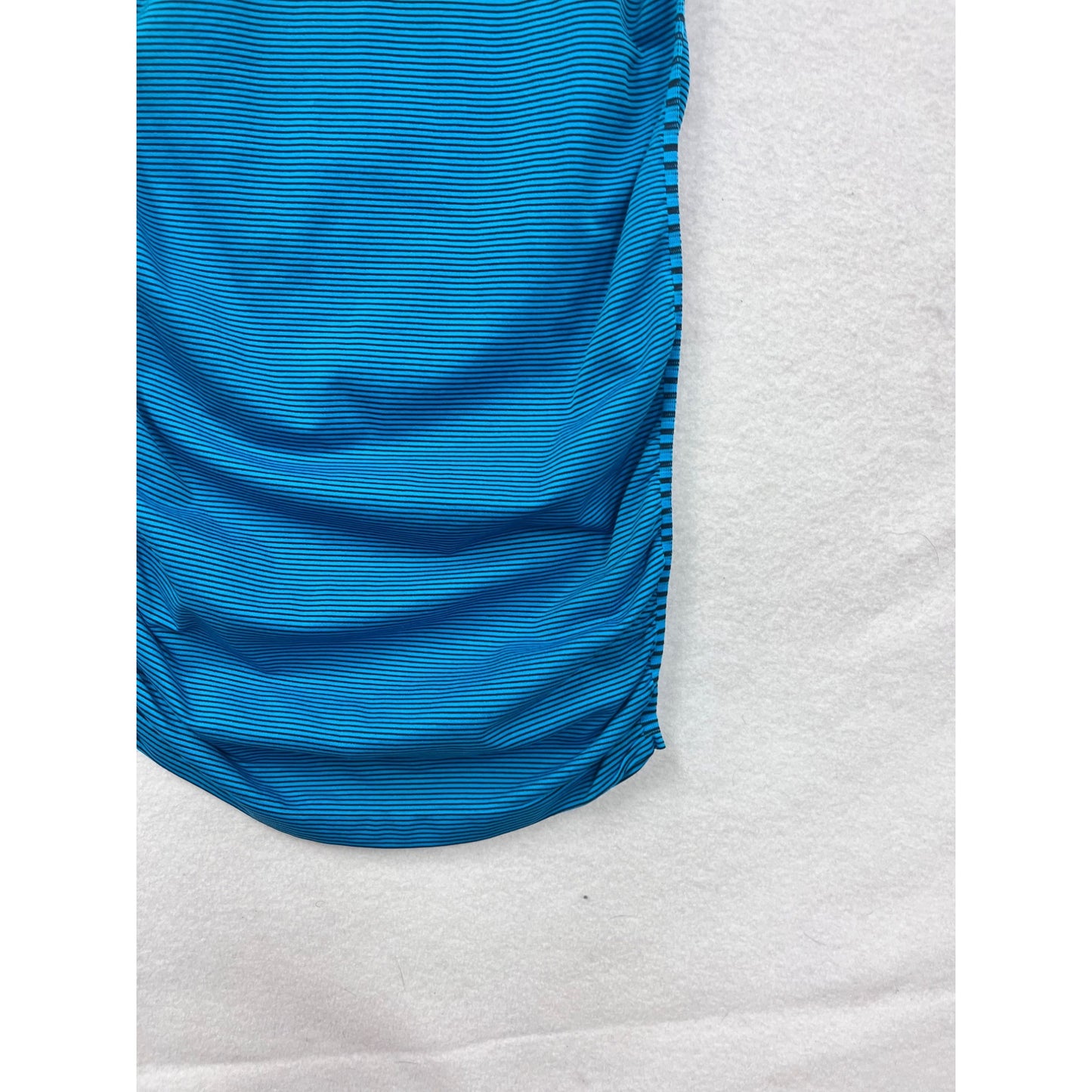 F&F Womens Striped Ruched Tank Dress In Bright Blue Athletic One Size #8013