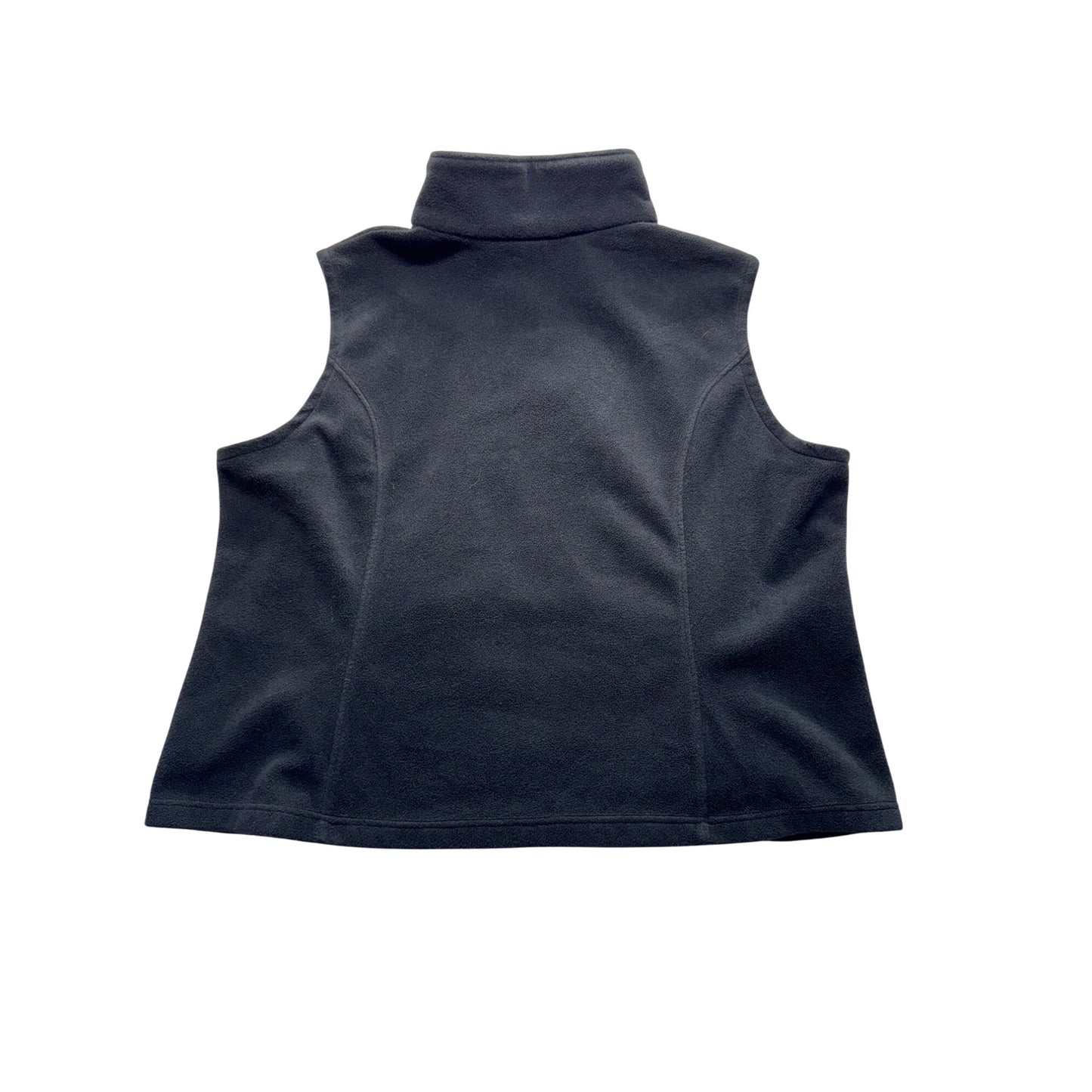 Columbia Black Fleece Vest 3X Full-Zip Sleeveless Jacket With Pockets 9431