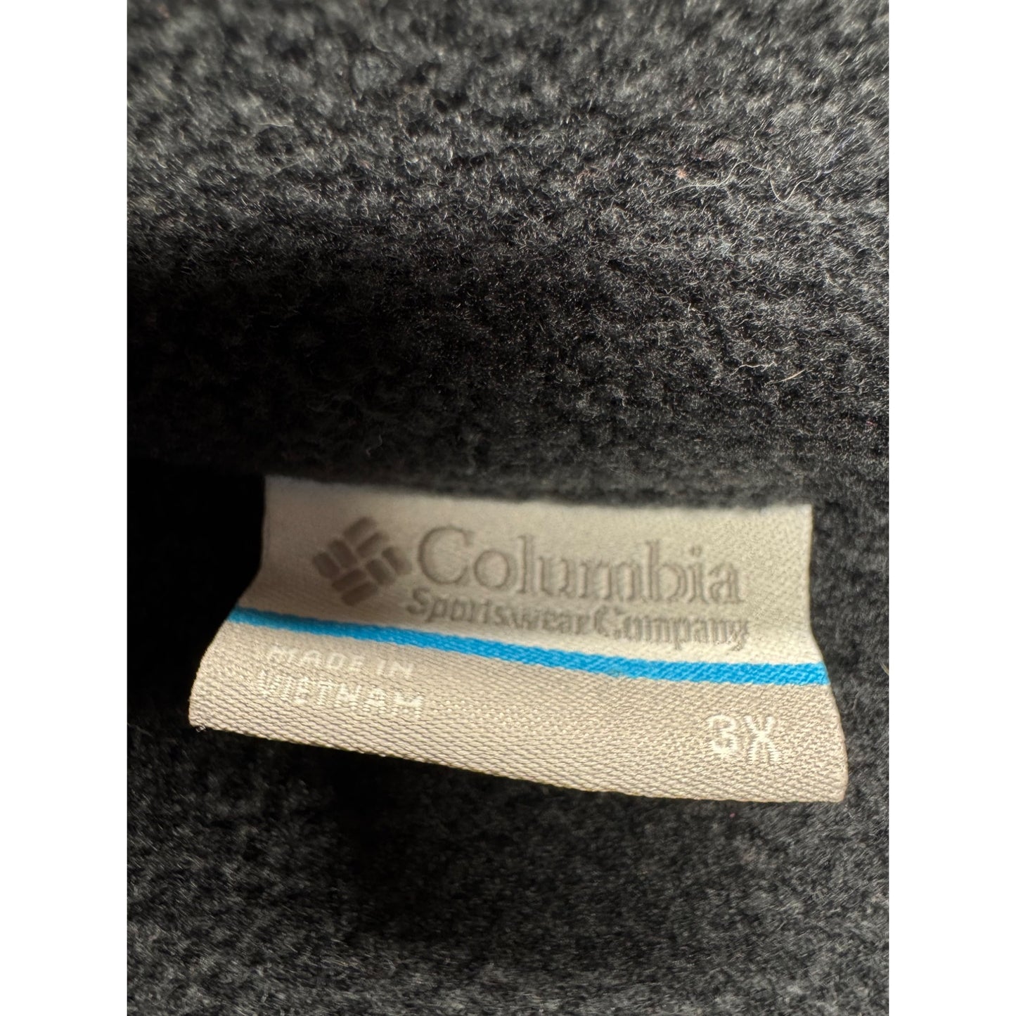 Columbia Black Fleece Vest 3X Full-Zip Sleeveless Jacket With Pockets 9431