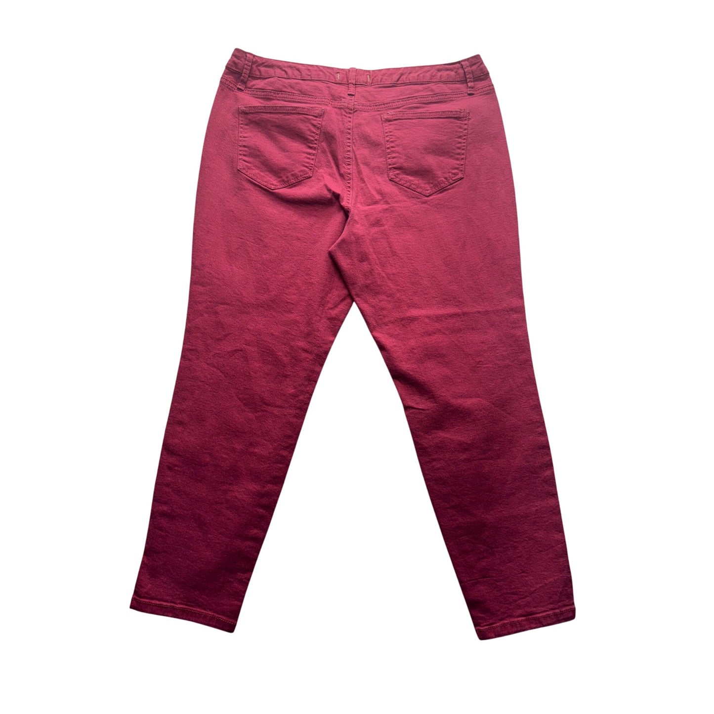 Nine West Vintage America Matchstick Skinny Pants Red Size 14 32" Inseam #9253