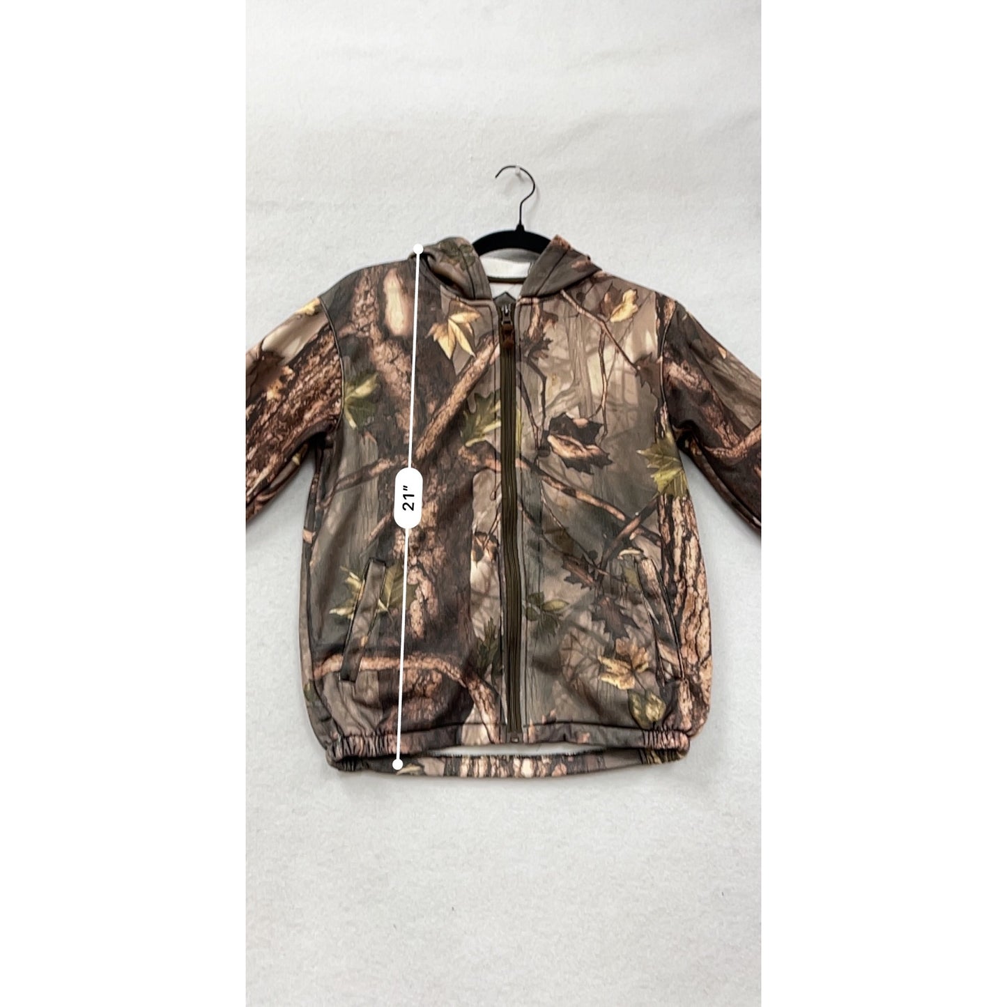 Master Sportsman Boys Medium Hooded Camouflage Zip-Up Jacket #8923
