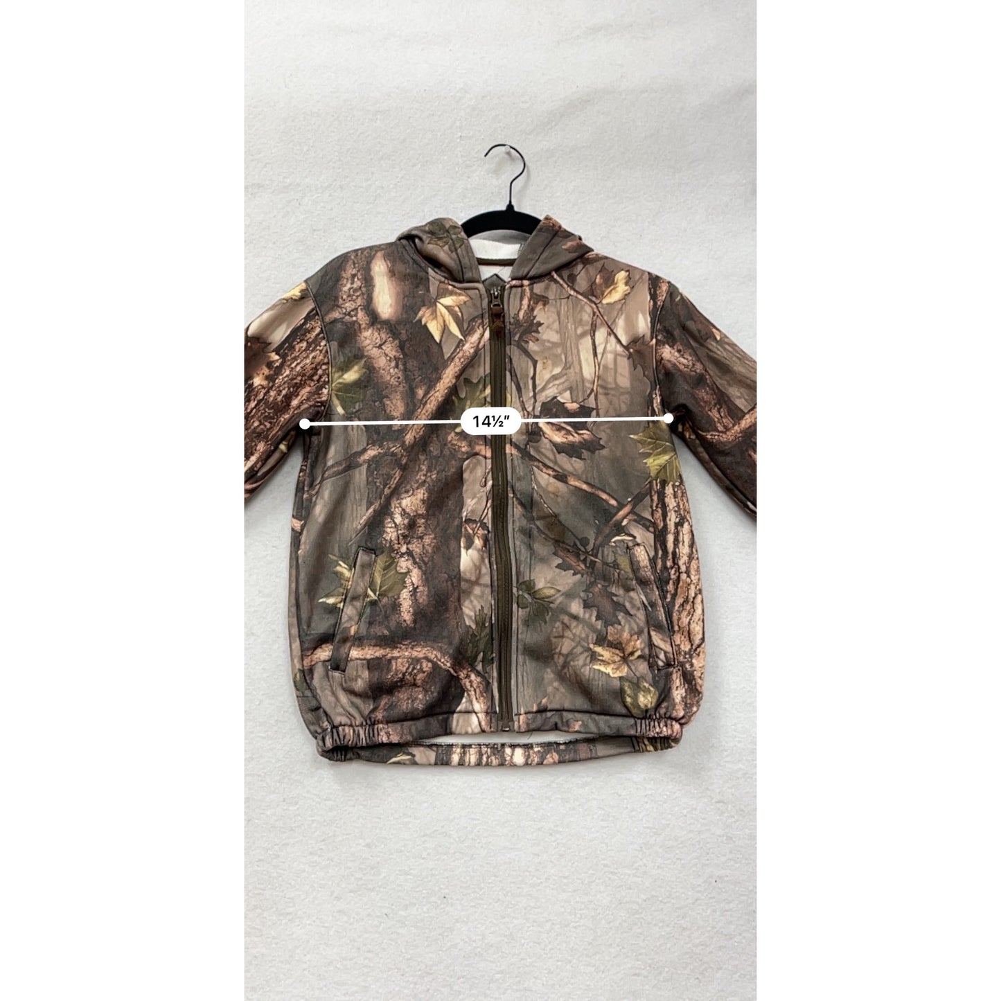 Master Sportsman Boys Medium Hooded Camouflage Zip-Up Jacket #8923