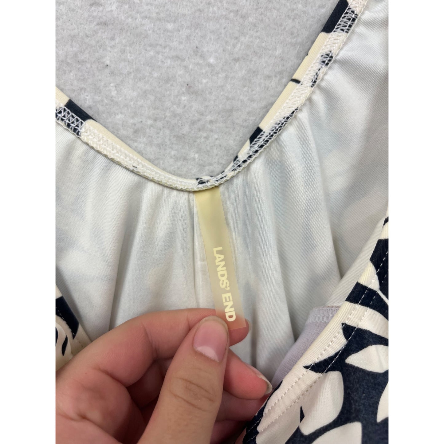 Lands End Floral One-Piece Swimsuit Size 6P #468A