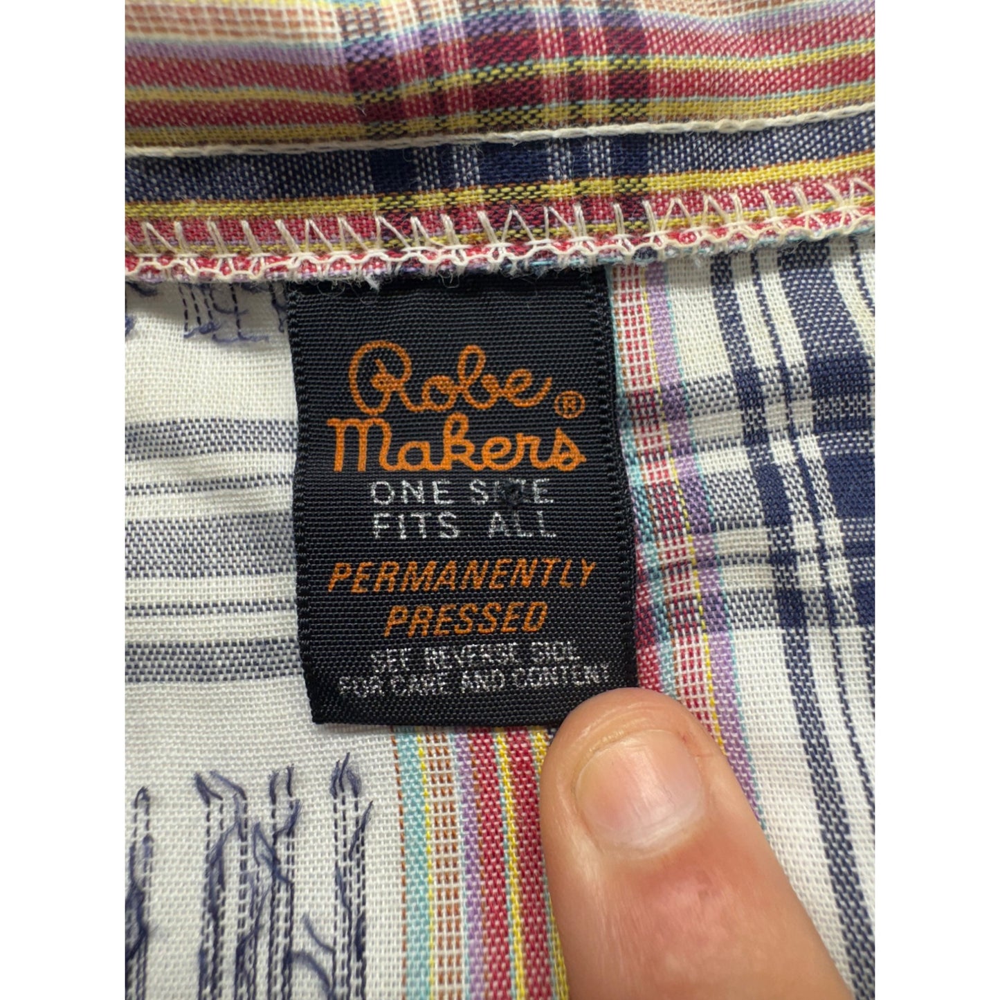 VintagePlaid Robe by Rober Makers - 65% Polyester & 35% Cotton #7903