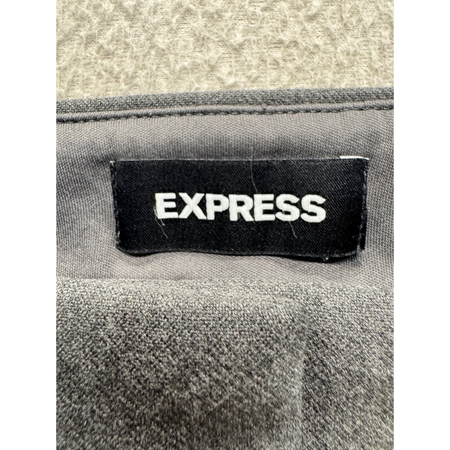 Express Gray Dress Pants 4R With Button Detail & Tapered Leg #213B