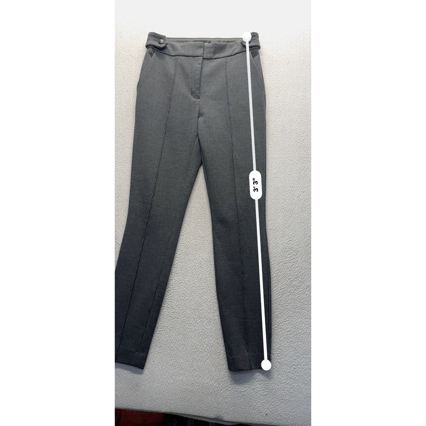 Express Gray Dress Pants 4R With Button Detail & Tapered Leg #213B